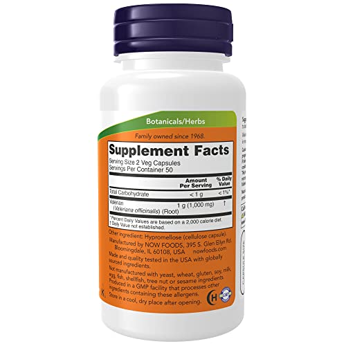 NOW Supplements, Valerian Root (Valeriana officinalis) 500 mg, Herbal Supplement, 100 Veg Capsules - Image 3