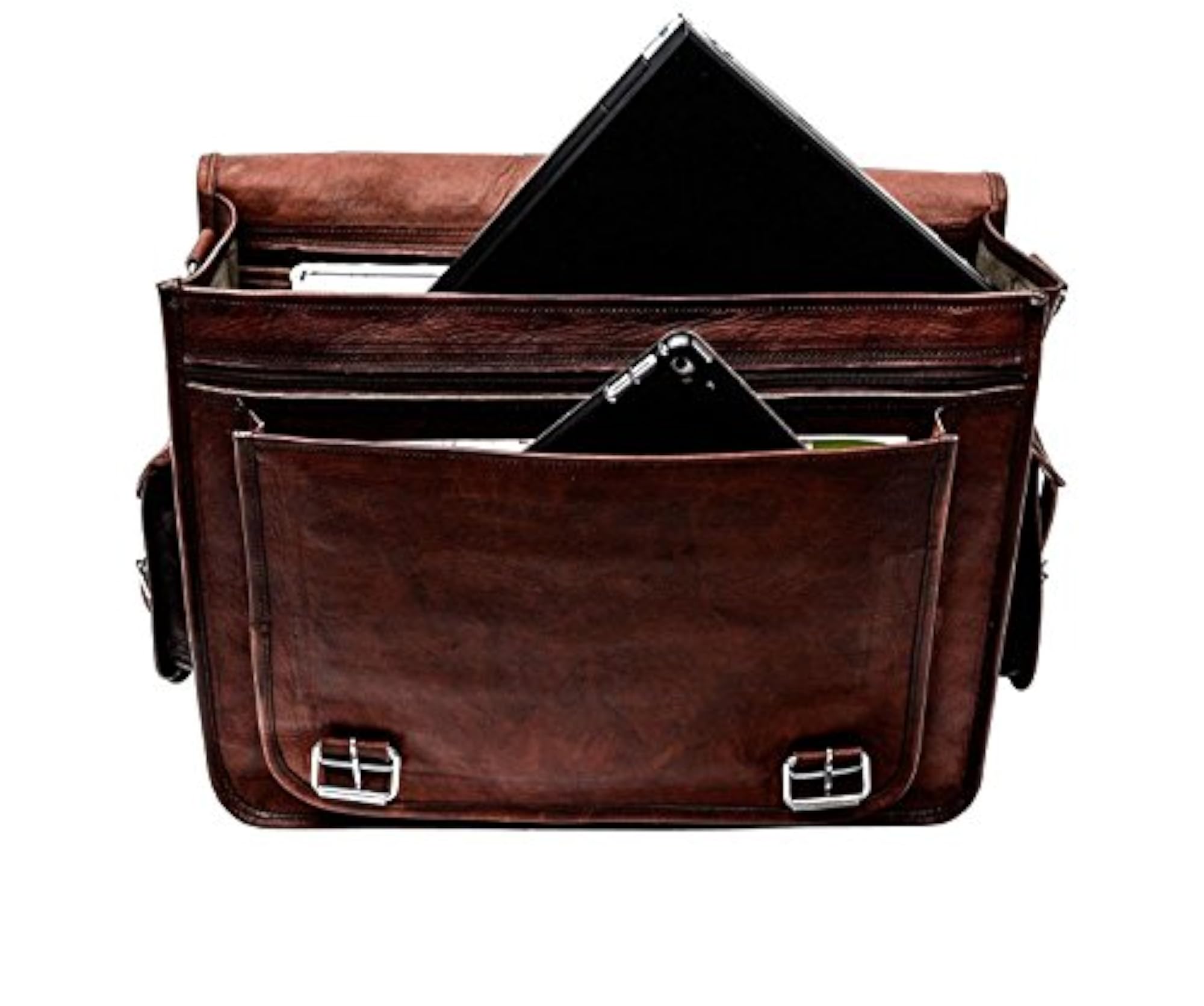 Genuine Leather Laptop Messenger Bag for Men & Women