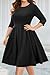 Pinup Fashion Black Plus Size Dresses Women Funeral Fall Church Semi Formal Fit Flare Pockets Wedding Guest Elegant Office Dress