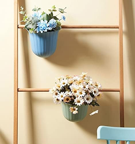 beyondy Hanging Trash Can, Hanging Kitchen Waste Bin, Hanging Small Trash Can (Blue+Green)
