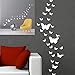 30 Pezzi Farfalle Adesive da Parete Argento Longivia® Adesivi Murali Farfalle Decorative da Parete a Effetto 3D Specchio Stickers Copri Parete Salotto Bagno Cucina Decoro Muro per Casa