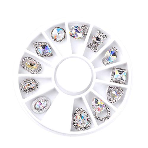 1 wheel 3D Misch Nagel Strass Nagel Aufkleber Sticker Nagelperlen Kristall Nägel Aufkleber für Fingernägel, Telefon und… – Bild 7