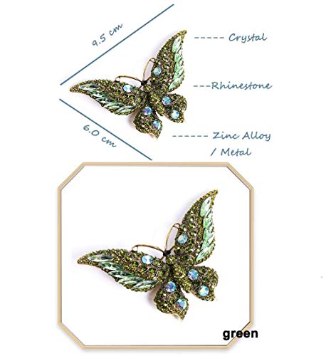 Image of Variety Styles Butterfly Brooch - Multi-Color Rhinestone Crystal Brooch Pin Cute Butterfly Shape Corsages Brooches Decoration Gift for Women