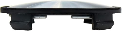 Miniatura 5 de Cubiertas centrales de llanta plateadas de 2.480 in, tapas centrales de repuesto de 2.32 pulgadas a orejeta (negro y plateado), 4 unidades