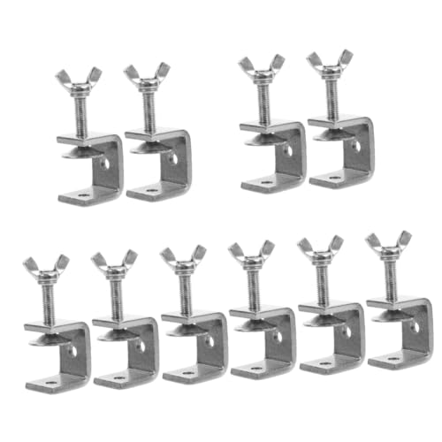 MUCKLILY 5sets Stainless Steel c Clamps Woodworking c Clamps for Desk Heavy Duty 2pcs*5