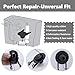 1 Pack 2-inch Universal Toilet Tank Flapper, Long Lasting All Rubber Seal Flapper Replacement Compatible with American Standard(Black)