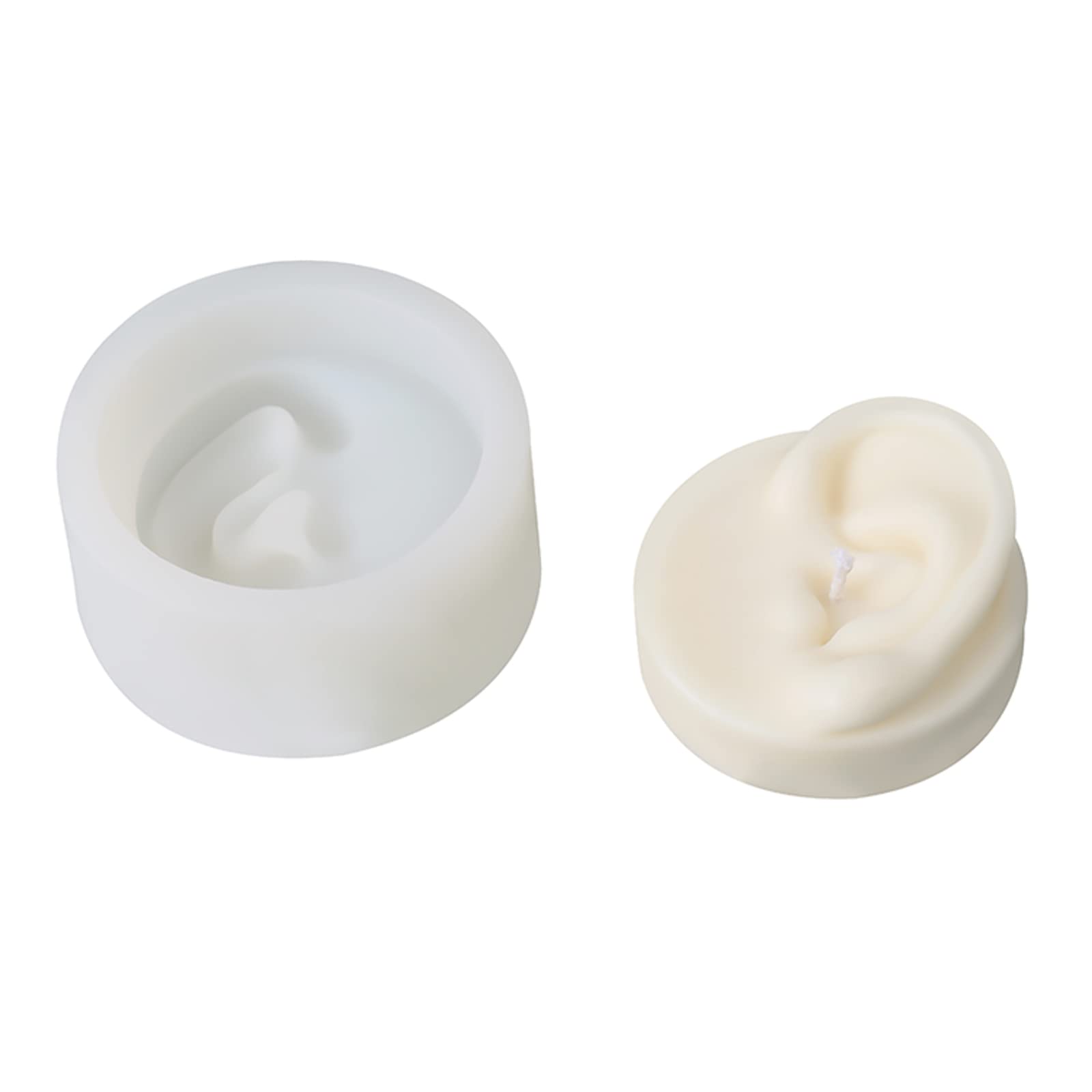 Candle Molds 3D Ear Soap Silicone Mould Creative Human Sculpture Facial Features Aromatherapy Candle Making Tools