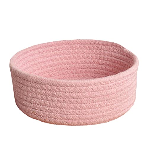 MJKQ9 収納かご おしゃれ 北欧 ロープストレージ ロープトレイ ストレージ バスケット コットンロープ プレゼント 小物入れ 折りたたみ式 小物入れ おもちゃ収納 スタイル7 可愛い 綿ロープ取っ手付き SetA 丸洗い可能 収納バスケット