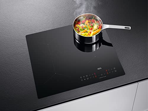 AEG-ILB64334CB-Built-In-Induction-Hob-3000-Series-60cm-Black-Glass-Top-4-Zone-Heating-Elements-Touch-Control-with-LED-Display-3000W