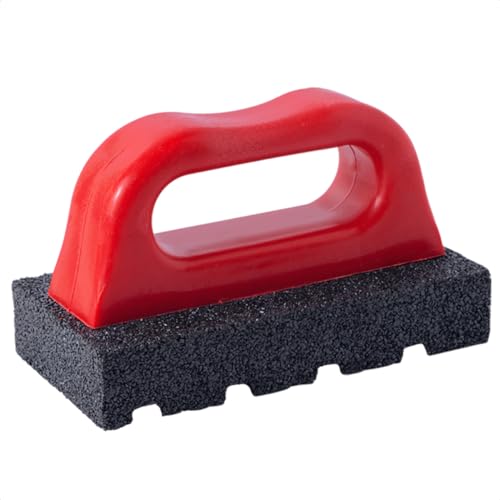Loyzen Rub Brick Tool, 20 Grit Masonry Rubbing Brick, Concrete Tools, Removing Smoothing Cleaning Marks Fluted Tool with Handle