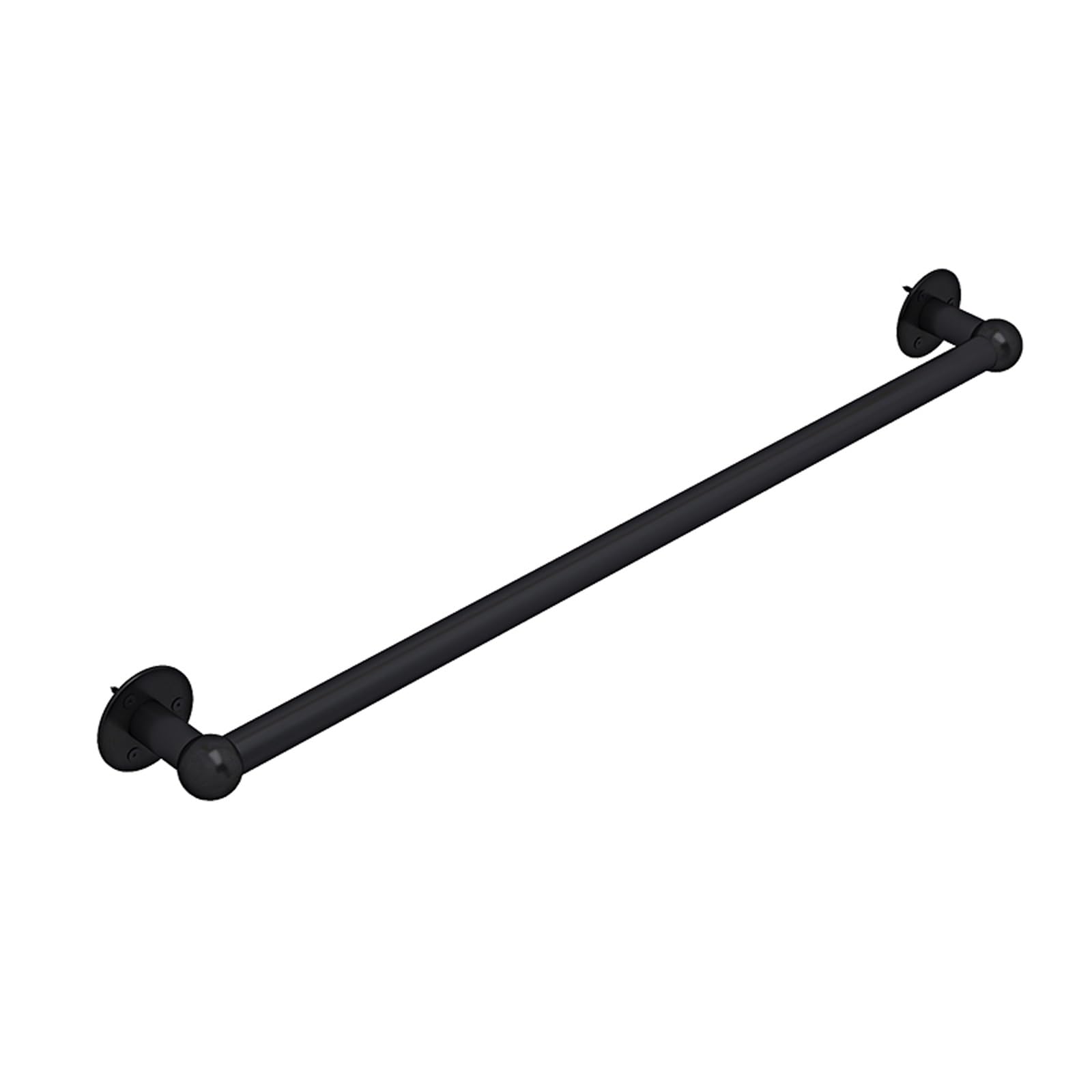 Main courante murale 30 cm en acier noir pour escalier intérieur et extérieur