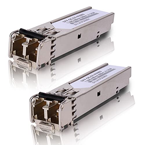 Image of 2 Pack 1.25G 850nm Multimode SFP LC Transceiver Fiber Module 550 Meters 1000Base-SX LC MMF for Cisco GLC-SX-MMD /SX-MM /SFP-GE-S,Fortinet,Ubiquiti UniFi UF-MM-1G,Mikrotik S-85DLC05D Meraki MA-SFP-1GB-SX