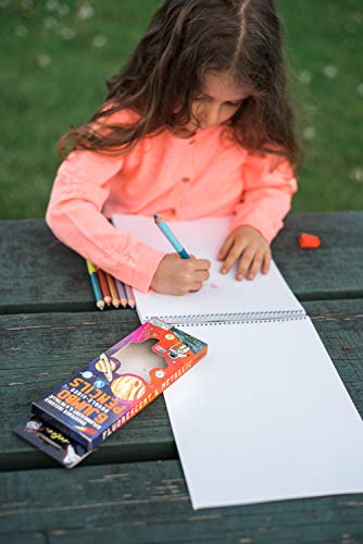 eeBoo: Solar System Fluorescent Double-Sided Color Pencils/Set of 6, That are Perfect for Doodling, Coloring, Sketching, Perfect for Kids or Adults