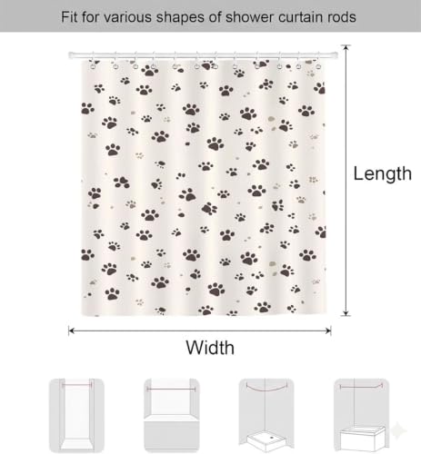 Rideau de douche anti moisissure et imperm&eacute;able avec ourlet lest&eacute;