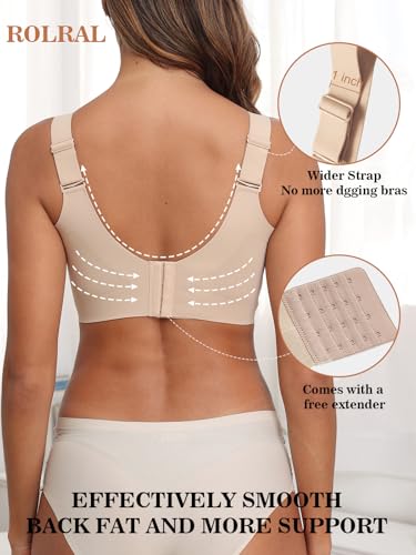 Full Coverage Bras for Women No Underwire Support & Lift Seamless Back Smoothing Comfort Bra3