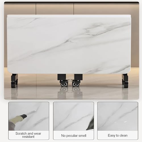 Mesa de comedor plegable de madera con diseño rectangular de mariposa 5