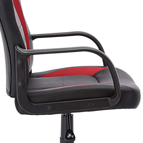 Amazon Basics Racing/Gaming Style Office Chair -Faux Leather, Red #TOP4