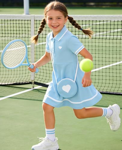 Move Dance Little Girls Sporty Dress 4T 5T Blue Sundress with Bag - image 5