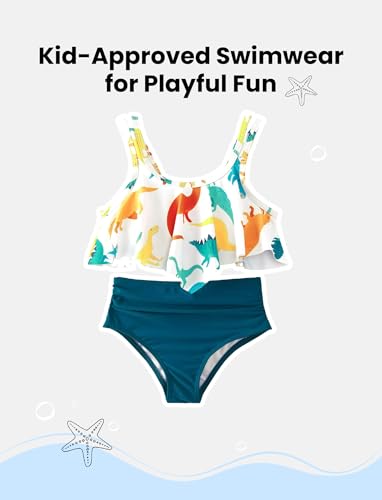 Image of PATPAT Family Matching Swimsuits Two Piece Hawaiian Tropical Beach Bikini and Swim Trunks Set Mommy and Me Bathing Suits