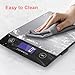 CROWNFUL Food Scale, Rechargeable 304 Stainless Steel Digital Kitchen Scale Upto 33lb Weight Grams and Ounces with LCD Display and Type-C Charging for Baking and Cooking
