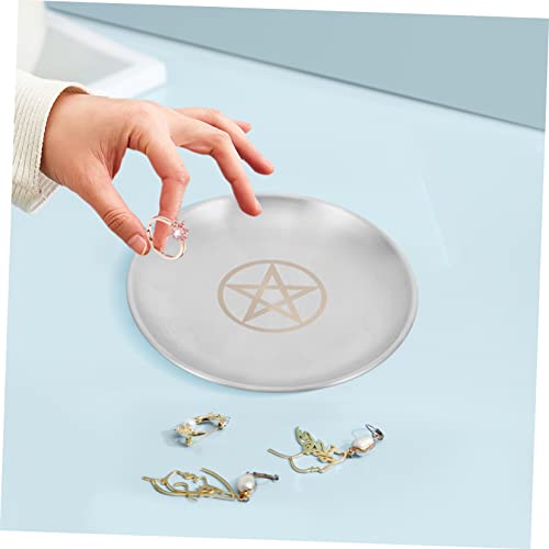 Zerodeko 4Pcs Pentagram Candle Centerpieces For Dining Table Stainless Steel Trim Witch Decor Pentagram Tealight Holder Star Candle Holder Candle Stand Altar Table Centerpiece Storage Tray #TOP5
