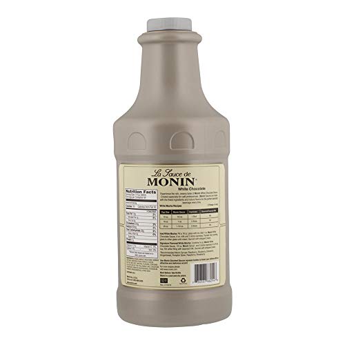Monin - Gourmet White Chocolate Sauce, Creamy and Buttery, Great for Desserts, Coffee, and Snacks, Gluten-Free Non-GMO (64 Ounce)