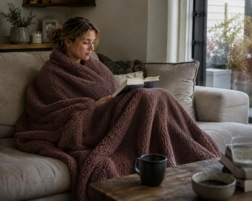 Image of Rangrika.in Blake Collection Ultra Soft Plush Dual Purpose Blanket & Bedsheet | Warm Cozy Bed Blanket with 2 Matching Pillow Covers | All Season Bedding Set