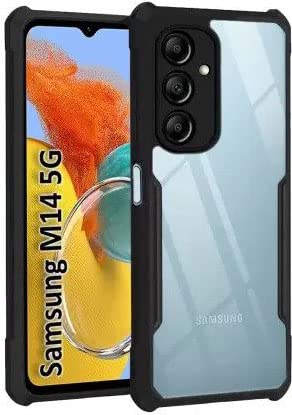 CELLUTION Case for Samsung Galaxy M14 5G Crystal Clear Shockproof Bumper Back Cover with Camera Protection & 360 Degree Protection Case for Samsung Galaxy M14 5G