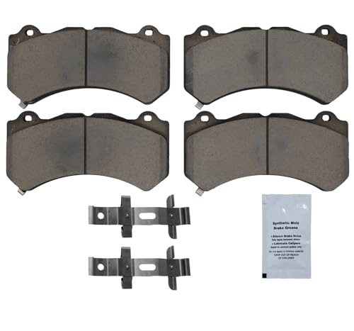 Image of HUSCH D1405 Front Ceramic Brake Pads Kit Fit For Cadillac ATS 2016-2019, For CTS 2009-2015, For Chevrolet Camaro 2012-2020, For Corvette 2015-2019, For Dodge Challenger 2015-2018
