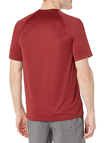 Amazon Essentials Men's Slim-Fit Short-Sleeve Quick-Dry UPF 50 Swim Tee, Breathable Stretchable Fabric, Raglan Seams, Brick Red, Large - image 2