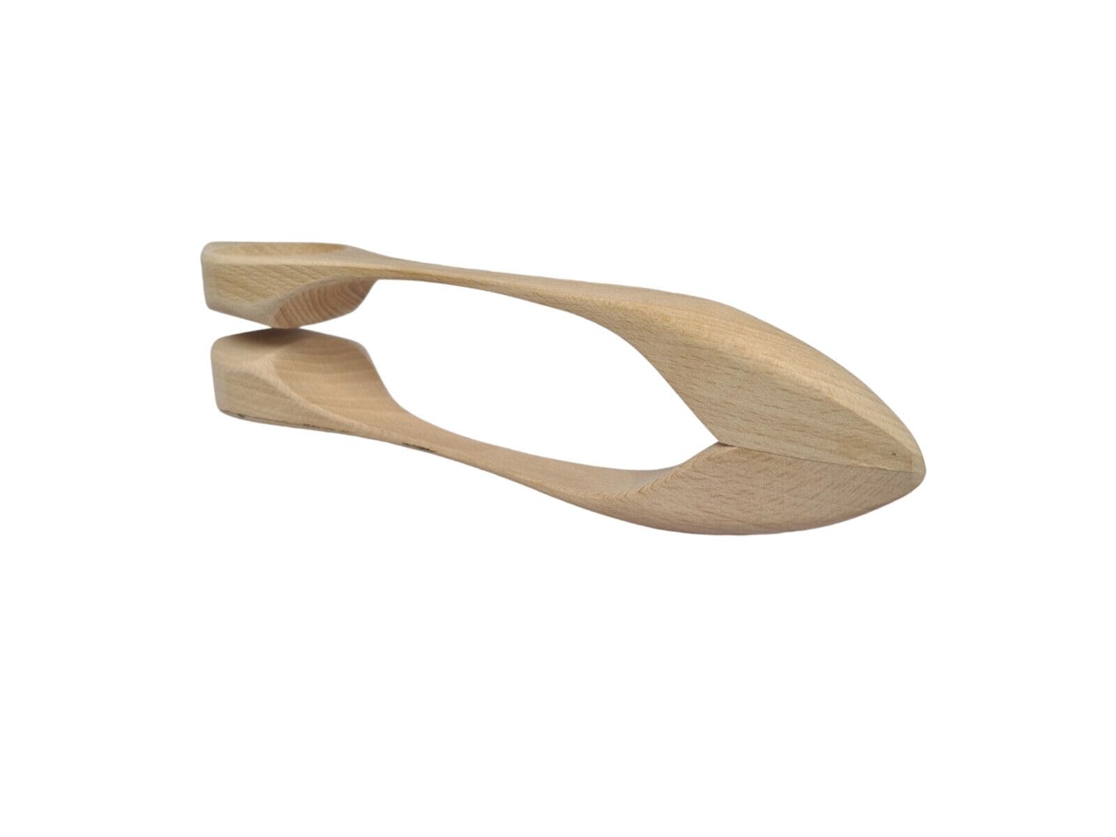 Musiklöffel aus Holz – Handgefertigt & zusammenhängend – ca. 26 cm – großes Modell aus Buchenholz – das Original Rhythmusinstrument für Volksmusik – tolle Geschenkidee für Musikfreunde