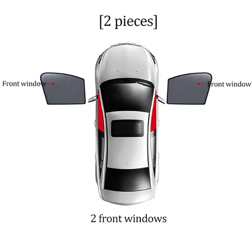 Parasol Coche Lateral Ventana para XV GT crosstrek 2016-2018, Trasera Parasol Ventana Cortinas Coche Protección UV Protege Bebe Niños Mascotas,2PCS Front