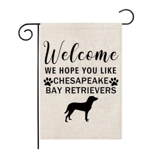 PWHAOO Welcome We Hope You Like Chesapeake Bay Retrievers Garden Flag Chesapeake Bay Retrievers Lover Gift (Chesapeake Bay Retrievers F)