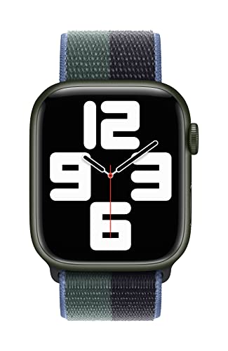 Image of Apple Watch Band - Sport Loop (45mm) - Midnight /Eucalyptus - Regular
