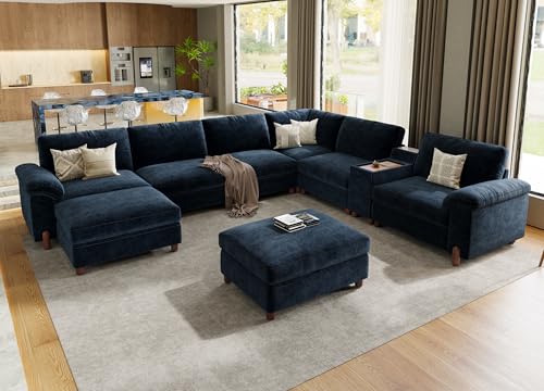 SITJOY Oversized Sectional Couches for Living Room, Extra Large Deep Seat Couch with Washable...