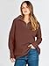 ANRABESS Women Quarter Zip Oversized Casual Loose Rib Knit Cozy Pullover Sweaters Top 2025 Fall Fashion Outfits Clothes Coffee Medium