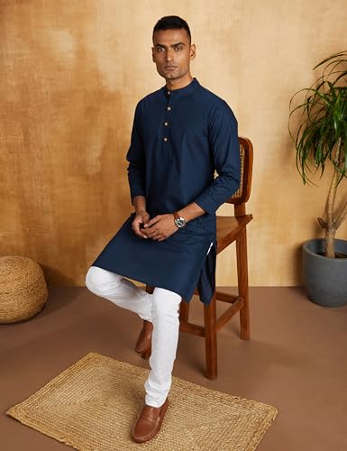 Image of Amazon Brand - Symbol Men Cotton Regular Fit Kurta Pyjama Set