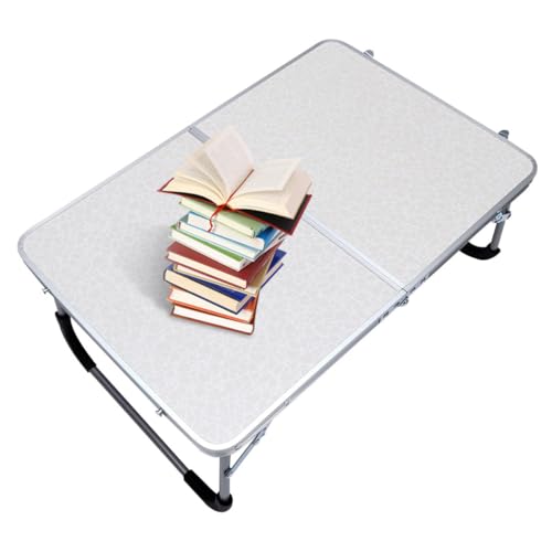 POPETPOP Mesa Plegable Ligera de Aleación de Aluminio para Barbacoa y Camping, Escritorio Compacto Fácil de Transportar para Uso Interior y Exterior