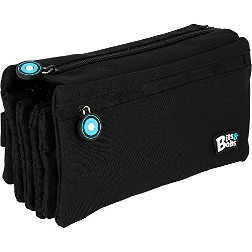 Grafoplas bits & Bobs - Estuche Portatodo Cuádruple, 23 cm, Negro