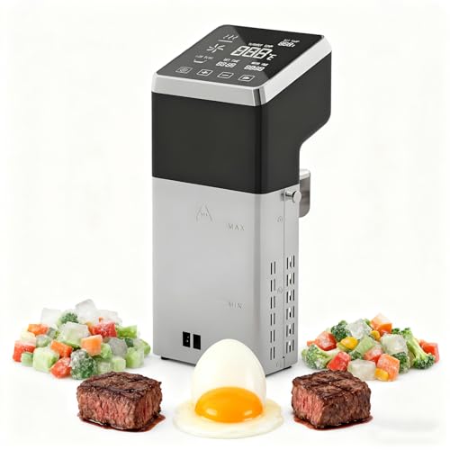 GESAIDES Precision Termocirculador Cocina Baja Temperatura, 1600W, Inmersión a Prueba de Agua IPX8, Temperatura de Trabajo 0°C - 99 °C, Sous Vide Cocedor Stick para Fiestas, Comidas Navideñas