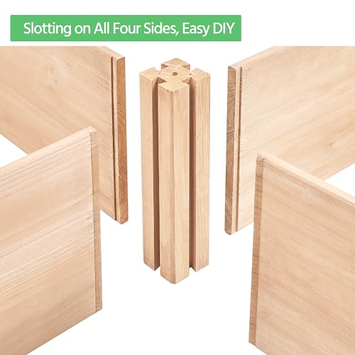 Yaheetech Wooden Horticulture Raised Garden Bed Divisible Elevated Planting Planter Box for Flowers/Vegetables/Herbs in Backyard/Patio Outdoor, 241.5 x 62.5 x 27 cm