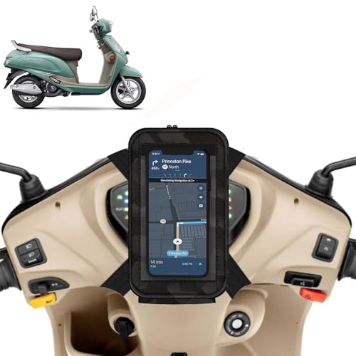 Image of Universal Mobile Holder /Stand /Mount Pouch for Scooters Scooty for Access (Black