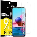 NEW'C 2 Stück für Xiaomi Redmi Note 10, Note 10 5G, Xiaomi POCO M5s für Panzerglas, Frei von Kratzern, 9H Festigkeit, HD Bildschirmschutzfolie, 0.33mm Ultra-klar, Ultrawiderstandsfähig