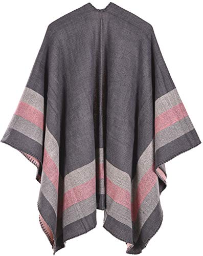 Shmily-Girl-Damen-Poncho-Habe-Gestrickt-Kaschmir-Ueberdimensionalen-Decke-Kap-Schal
