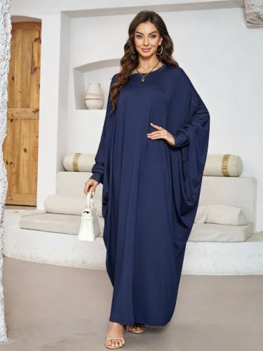 Image of Boedaty Women Soft Muslim Prayer Dress Abaya Islamic Ramadan Full of Elasticity Garment Dubai Robe