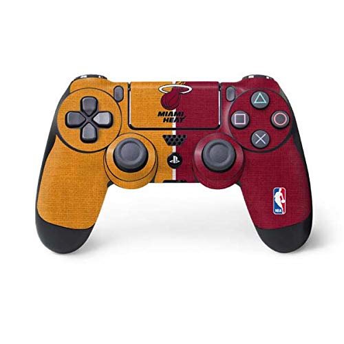 Skinit Decal Gaming Skin Compatible with PS4 Controller - Officially Licensed NBA Miami Heat Canvas Design