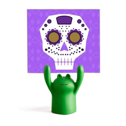 Support de mémo grenouille fleur violette pour ne plus oublier