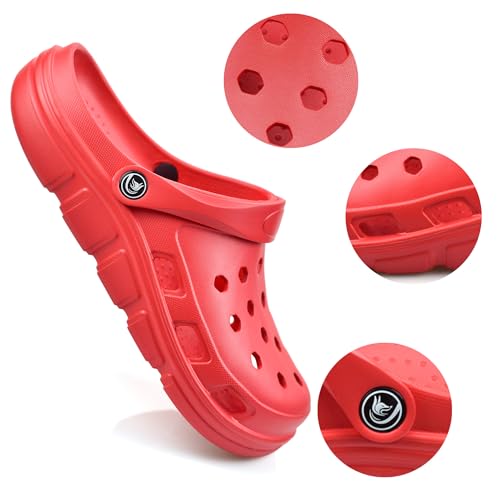 Image of PIMIO Garden Clogs for Women and Men,Slip On Work Shoes with Arch Support,Womens Mens Quick-Dry Water Shoes Casual Sandals,Comfortable Slippers