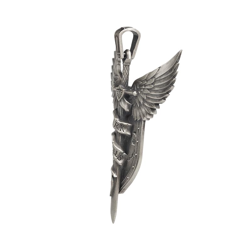 Starforged Lion El'Jonson Warhammer 40K Dark Angels Necklace Men's Space Marines Pendant Sterling Silver3