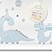 LOVELY LABEL Wandtattoo Kinderzimmer I Made in Germany I Babyzimmer Deko I Design Wandsticker Mädchen & Junge I Dinos Dinosaurier I Blau Grau